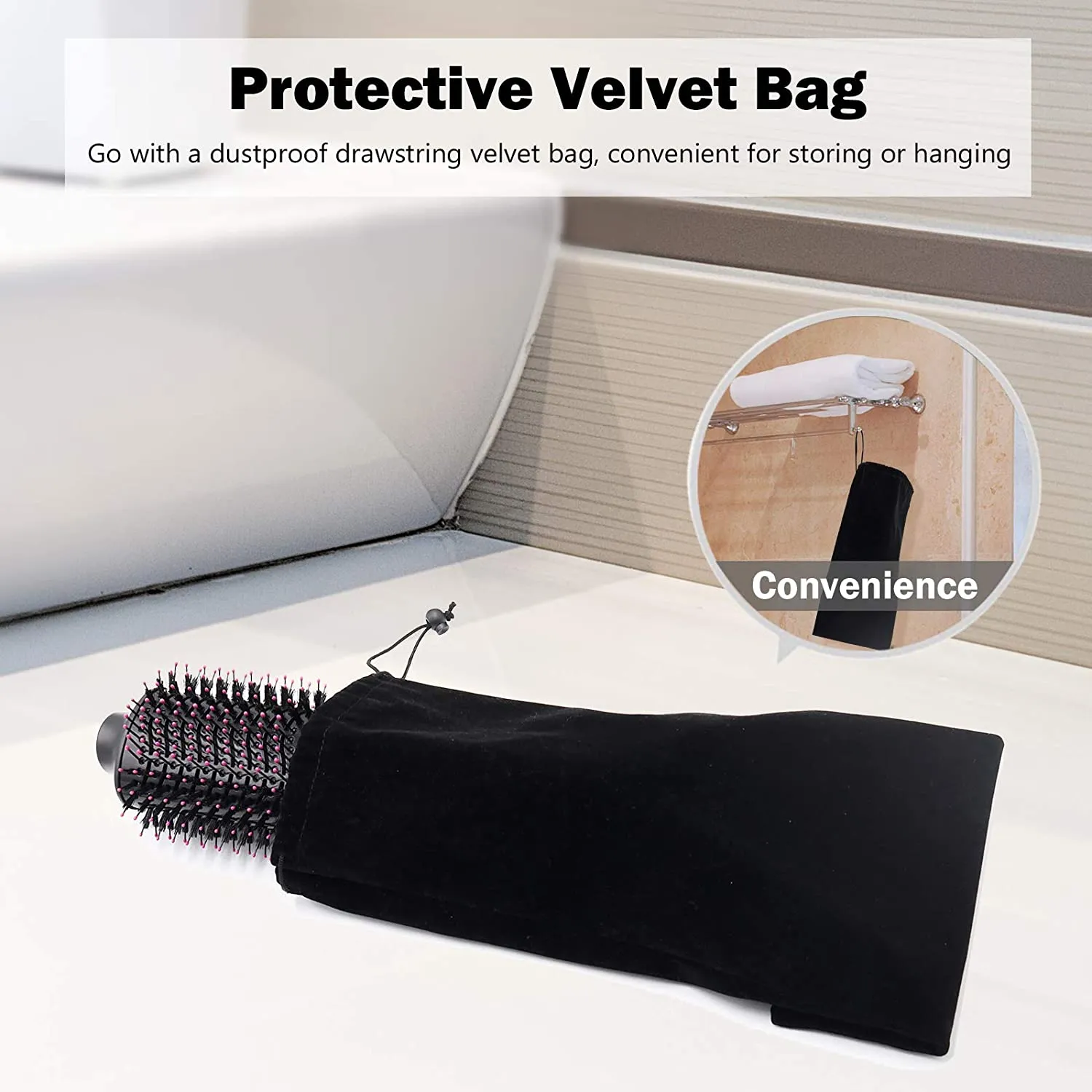 (CASE ONLY) Hard Carrying Case with Velvet Bag Cover for Revlon One-Step Hair Dryer/ Volumizer/ Styler | ProCase