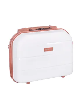 Cellini Spinn Beauty Case | White/Tan