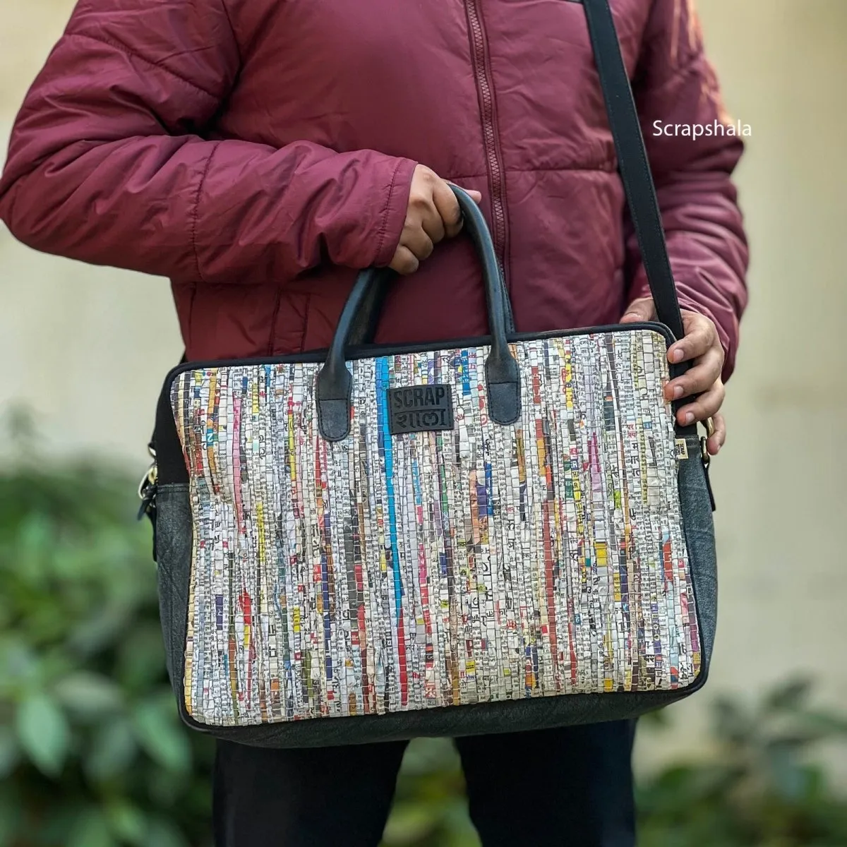 Charcha Office Laptop Bag | Upcycled Handloom Textile