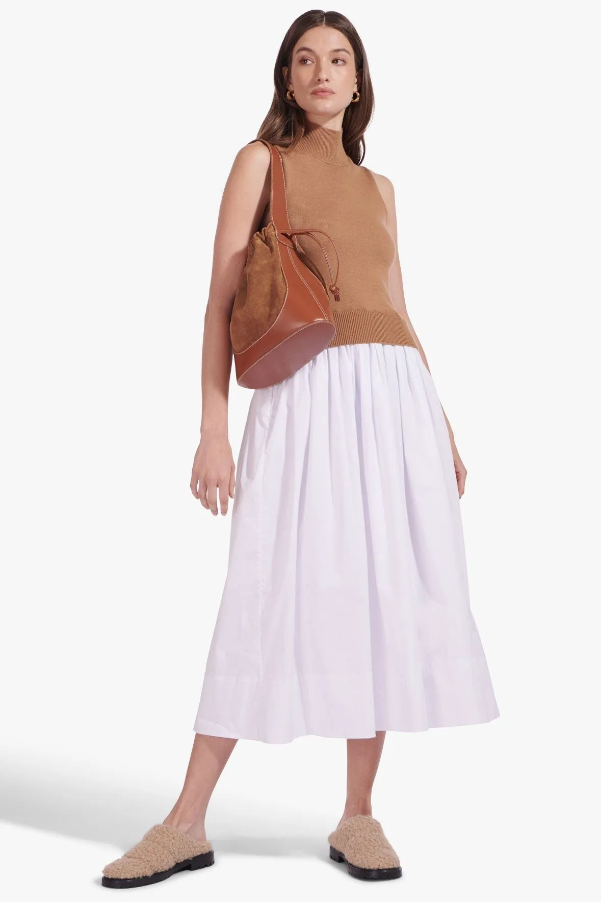 CINCH BUCKET BAG | TAN