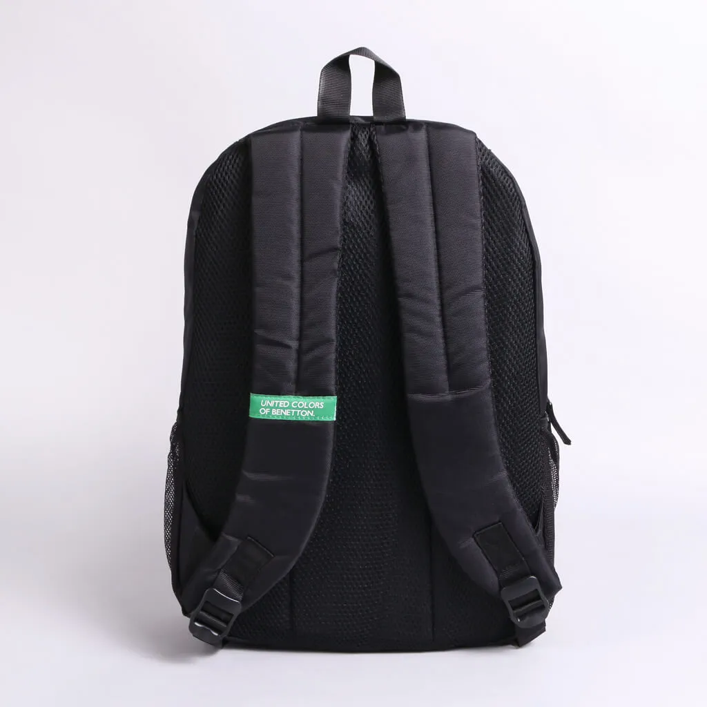 Classic Black Benetton Laptop Backpack