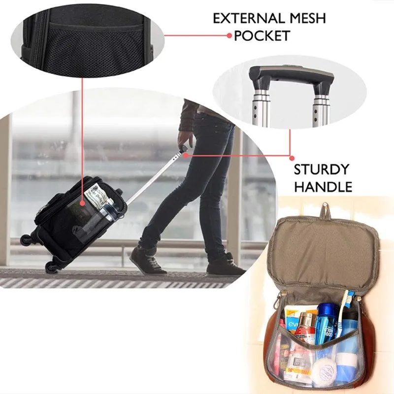 Combo: Laptop Briefcase & Roller Case - Spacious, Expandable | 44cm | Jet Black & Dark Brown