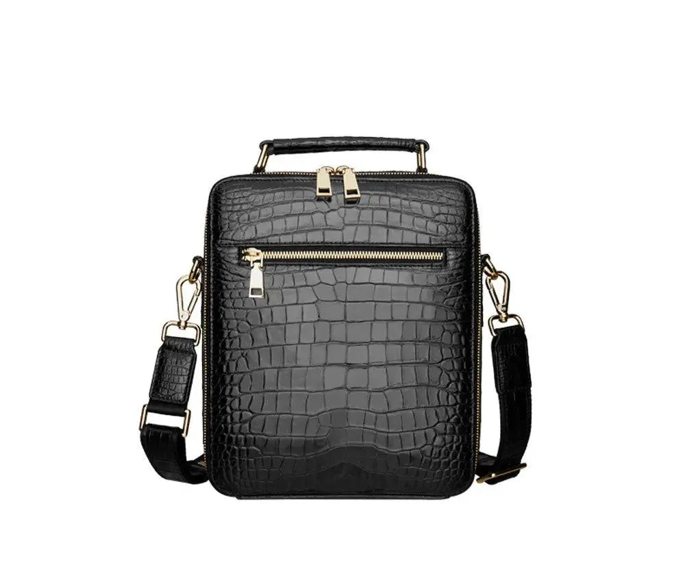 Crocodile Leather Moden Vertical Briefcase