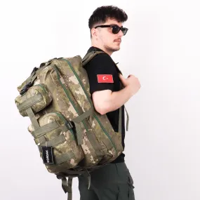 CRW Camouflage Vertical Design Camping Military Backpack - 65 Liter Bag