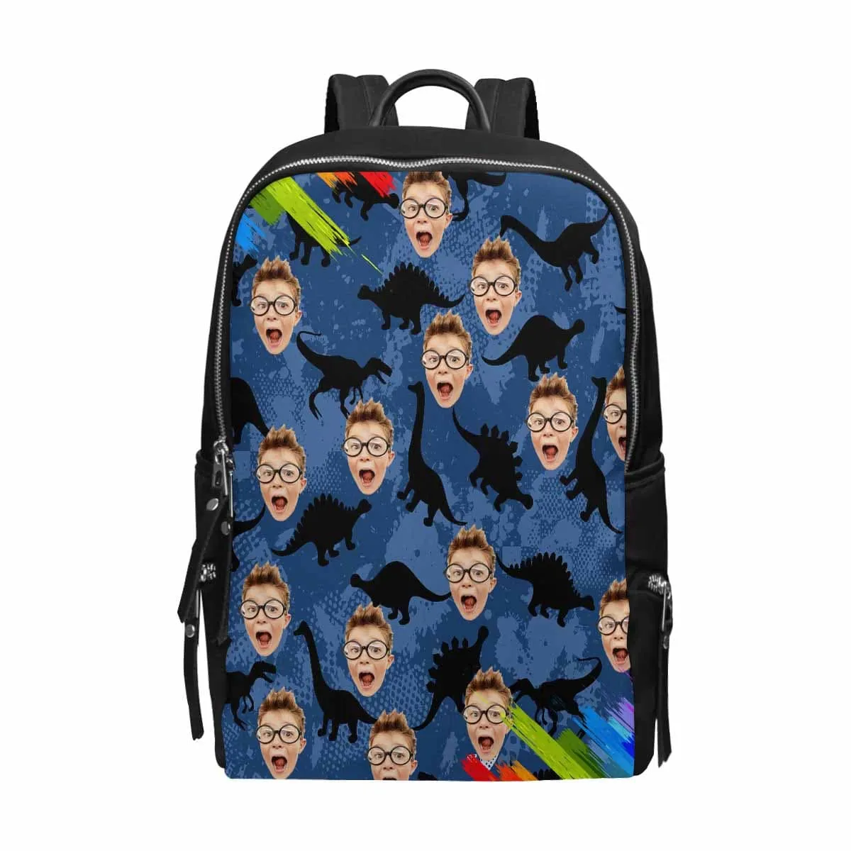 Custom Face Dinosaur School Bag