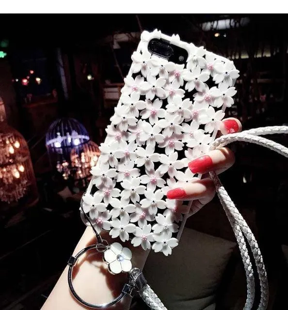 Cute Hollow Out Cherry Soft Silicone Case for iPhone Models