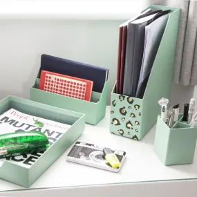 Desk Organiser Set - Mint Green - 4 Pcs