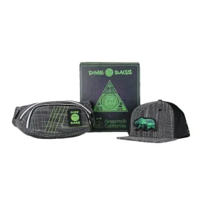 Dime Bags x GRC Removable Bear Gray Snapback Hat & Fanny Pack Bundle