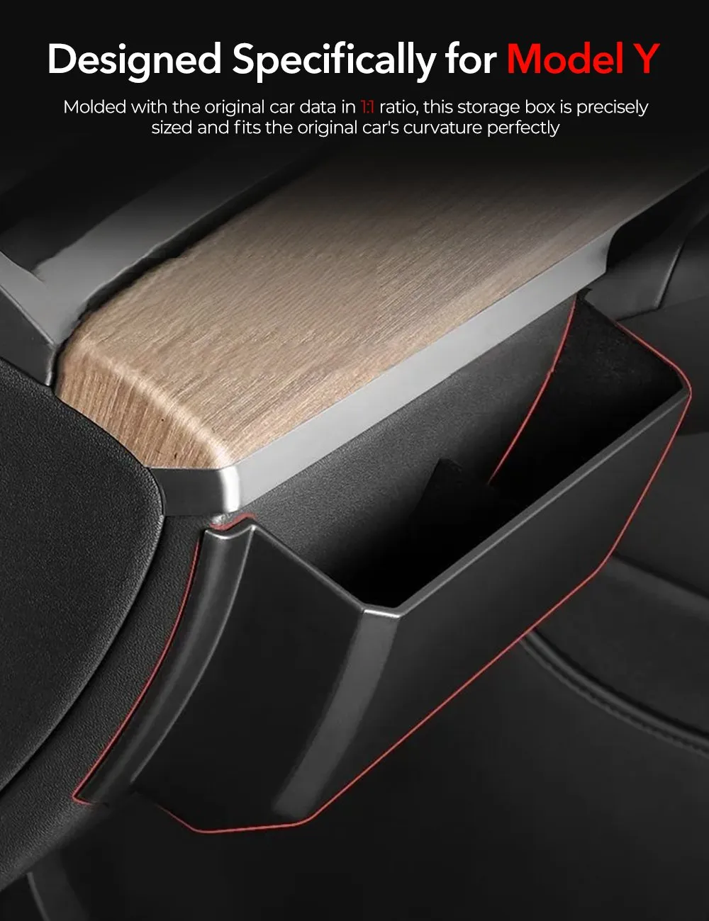 Driver Side Dash Panel Storage Box for Tesla Model Y/3