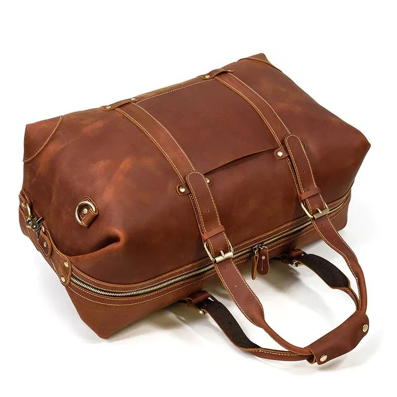 Duncan Crazy Horse Leather Duffel Bag