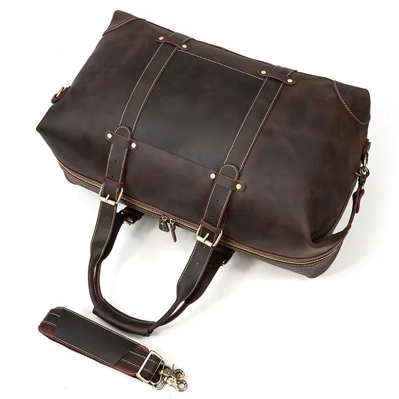 Duncan Crazy Horse Leather Duffel Bag