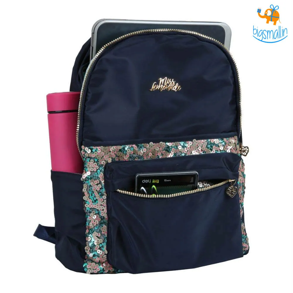 Duo Sequins Navy Backpack