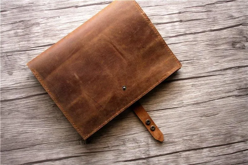 Engraved Leather Laptop Sleeve Covers