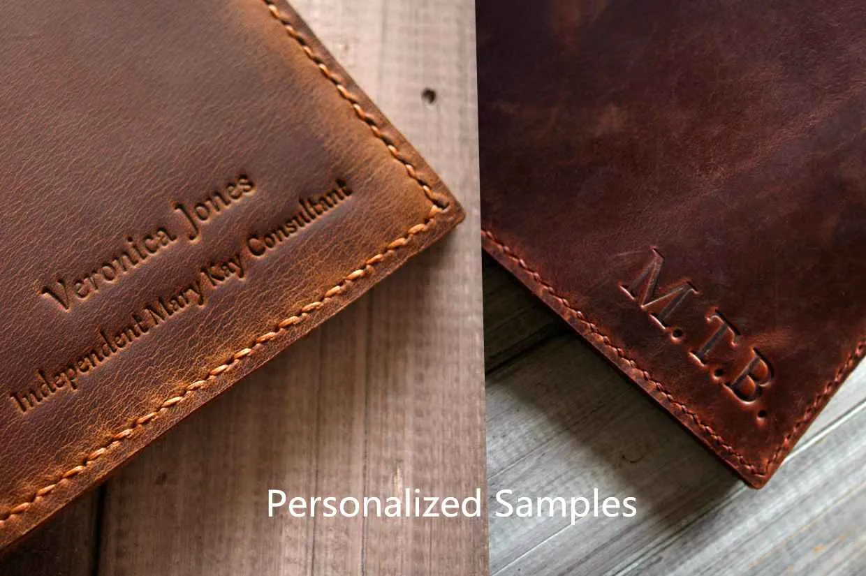 Engraved Leather Laptop Sleeve Covers