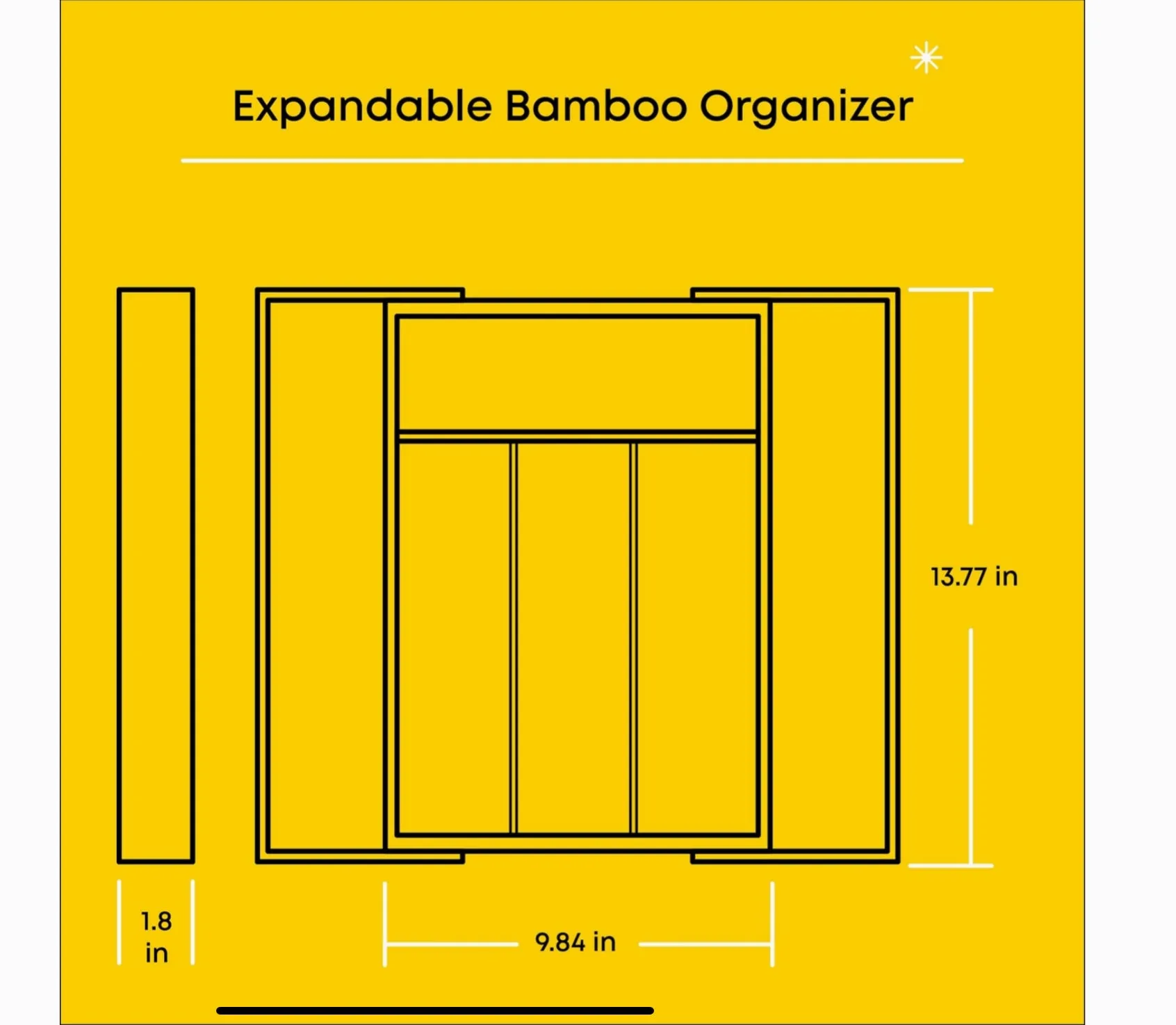 Expandable Bamboo Cutlery Organizer