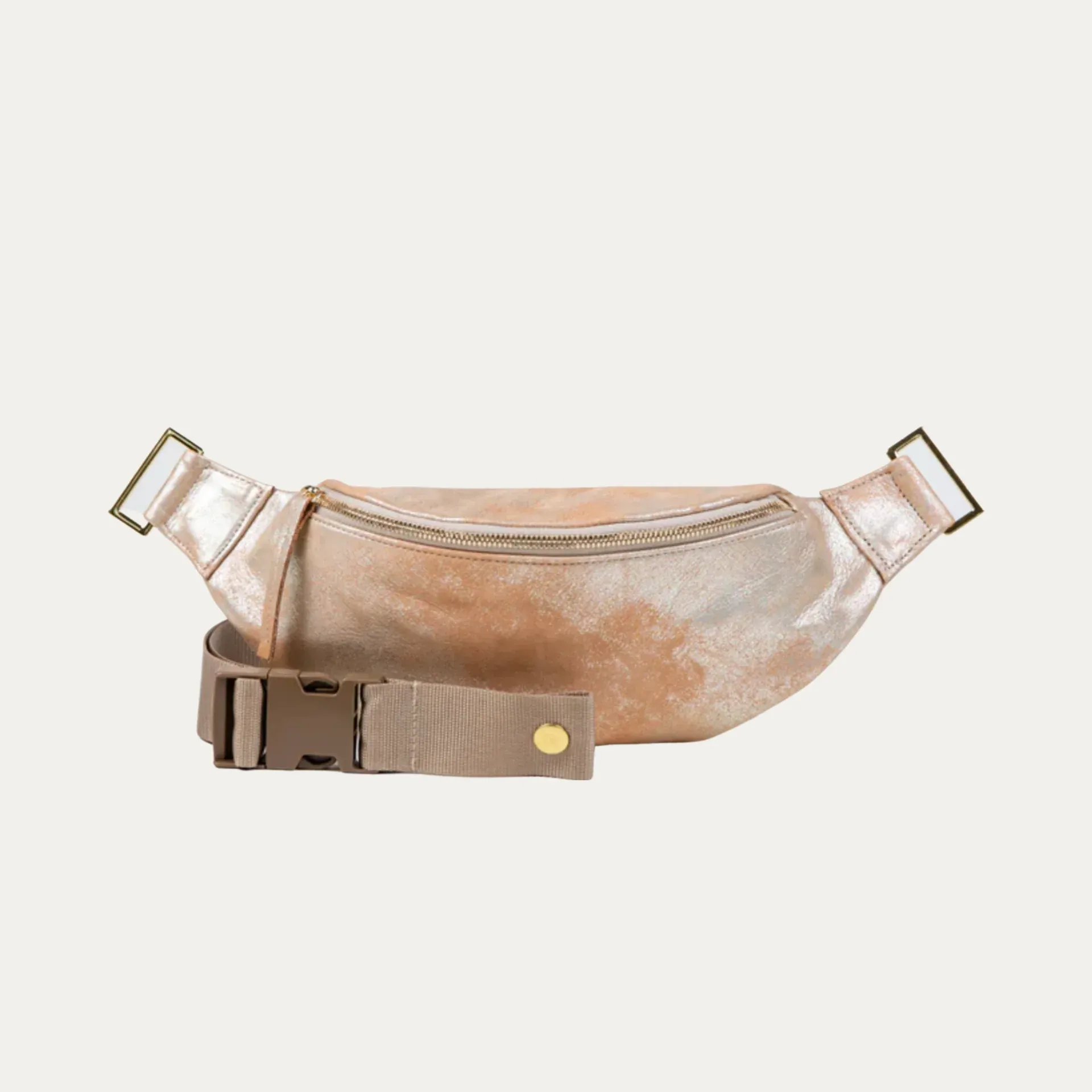 Fanny Pack   Crossbody Bag | Blush Metallic   Gold Hardware