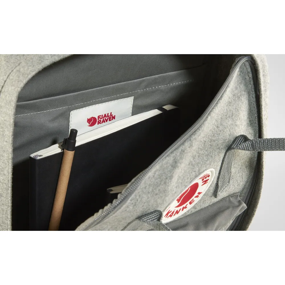 Fjällräven Kånken Re-wool Laptop 15 Granite Grey | Buy Fjällräven Kånken Re-wool Laptop 15 Granite Grey here | Outnorth