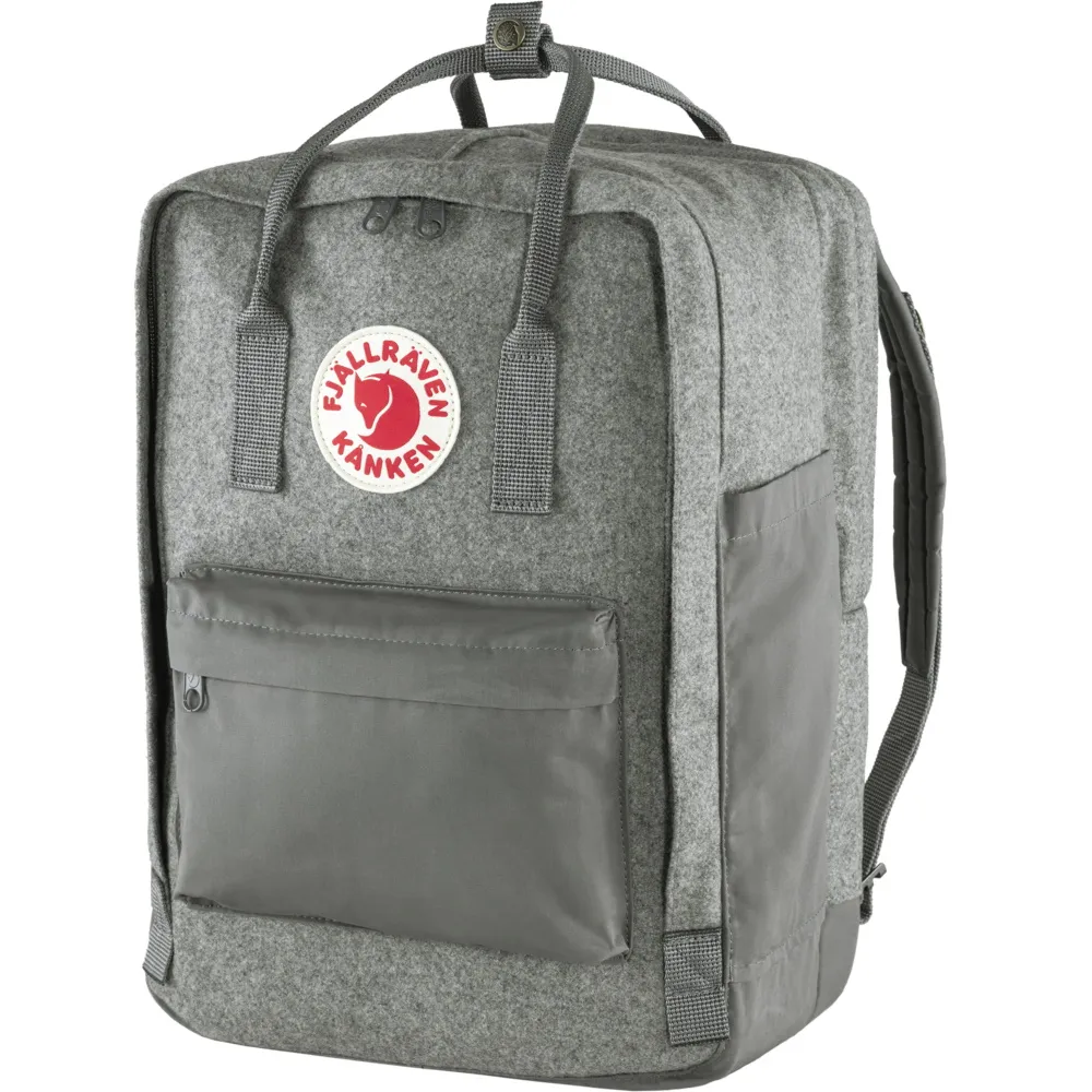 Fjällräven Kånken Re-wool Laptop 15 Granite Grey | Buy Fjällräven Kånken Re-wool Laptop 15 Granite Grey here | Outnorth