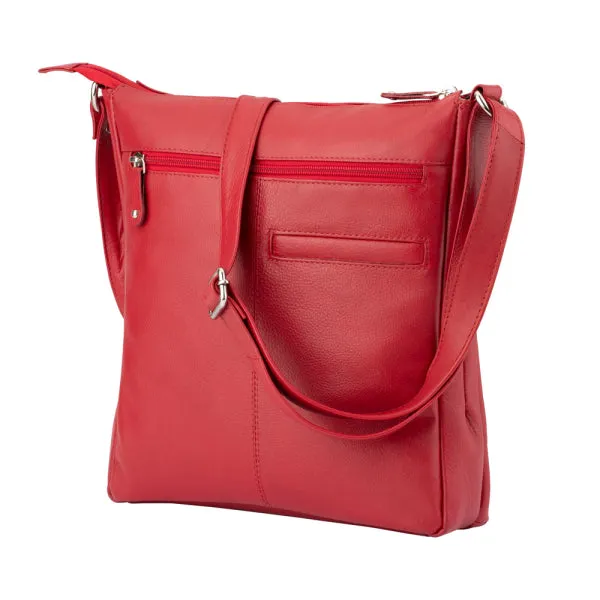 Franco Bonini - 4557 Slim Shoulder Crossbody Leather Bag - Red