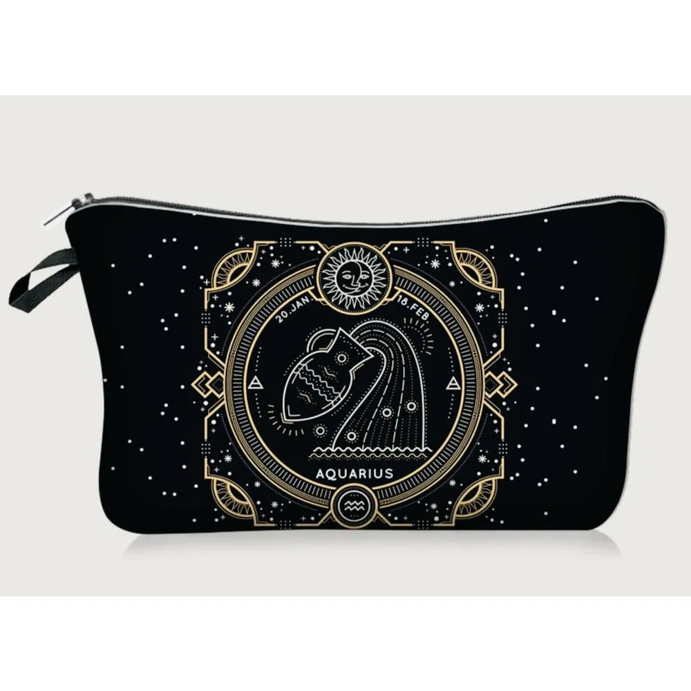 Galaxy Zodiac Jewelry / Makeup Bag / Purse