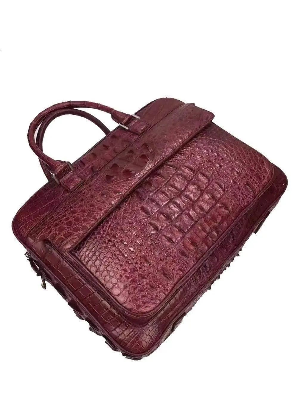 Genuine Crocodile Skin Leather Briefcase