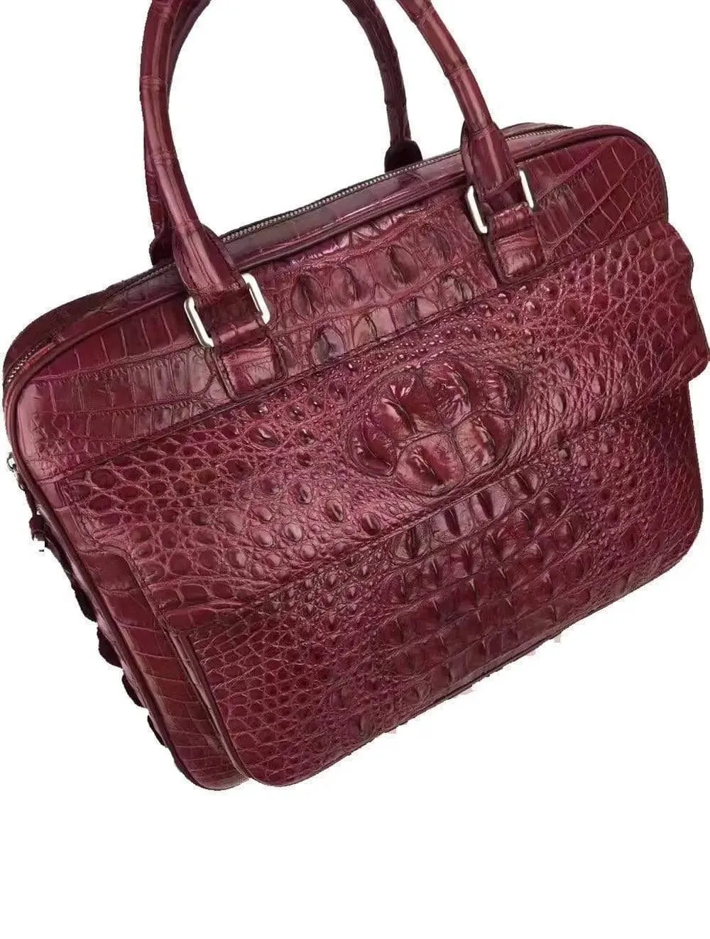 Genuine Crocodile Skin Leather Briefcase