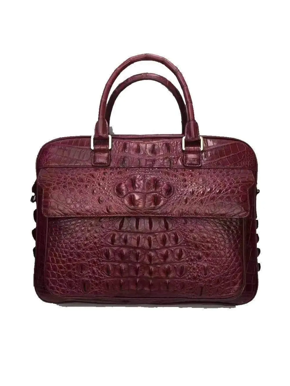 Genuine Crocodile Skin Leather Briefcase