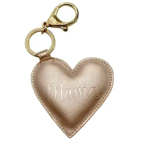 Gold Mama Heart Diaper Bag Keychain