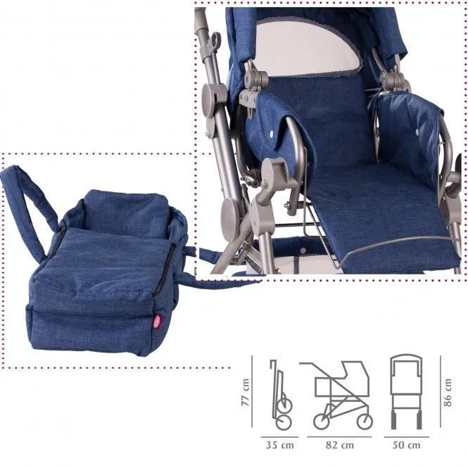 Gotz 3402869 Doll's Pram Denim - Doll Accessories