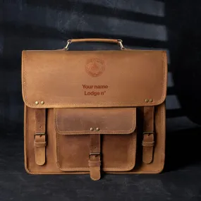 Grand Master Blue Lodge Briefcase - Genuine Cow Leather