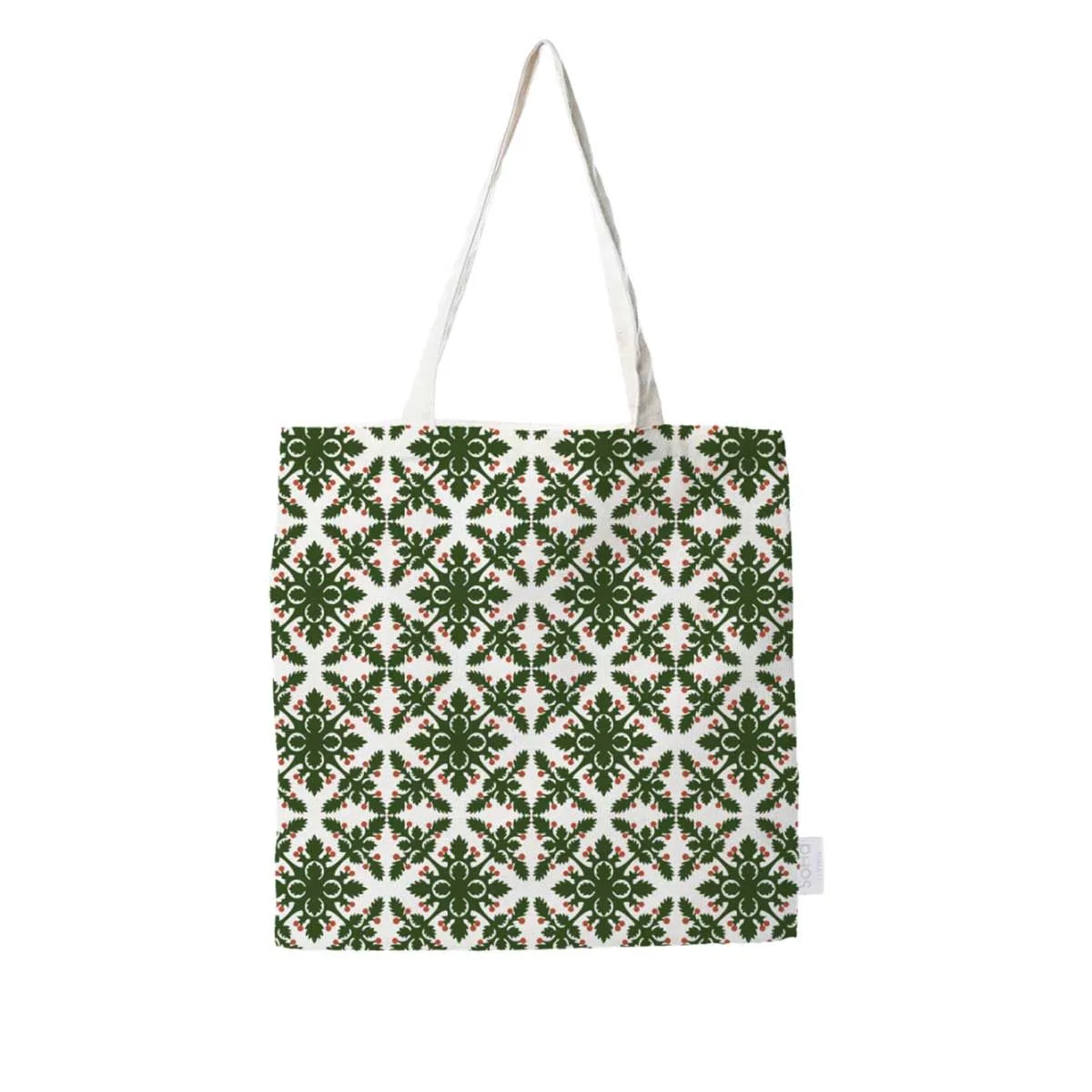 Green Quilt Square Tote Bag