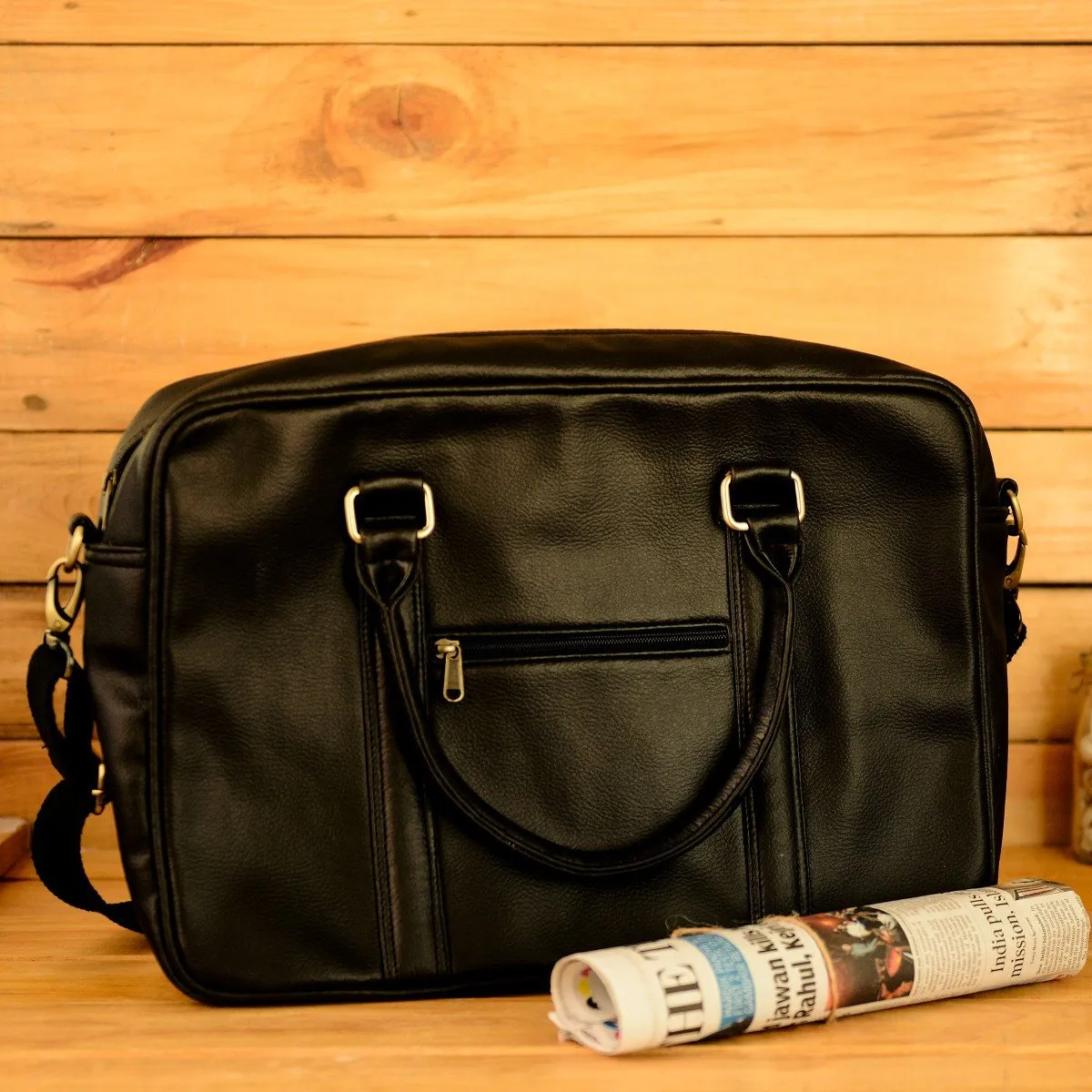 Handcrafted Night Black Workbag