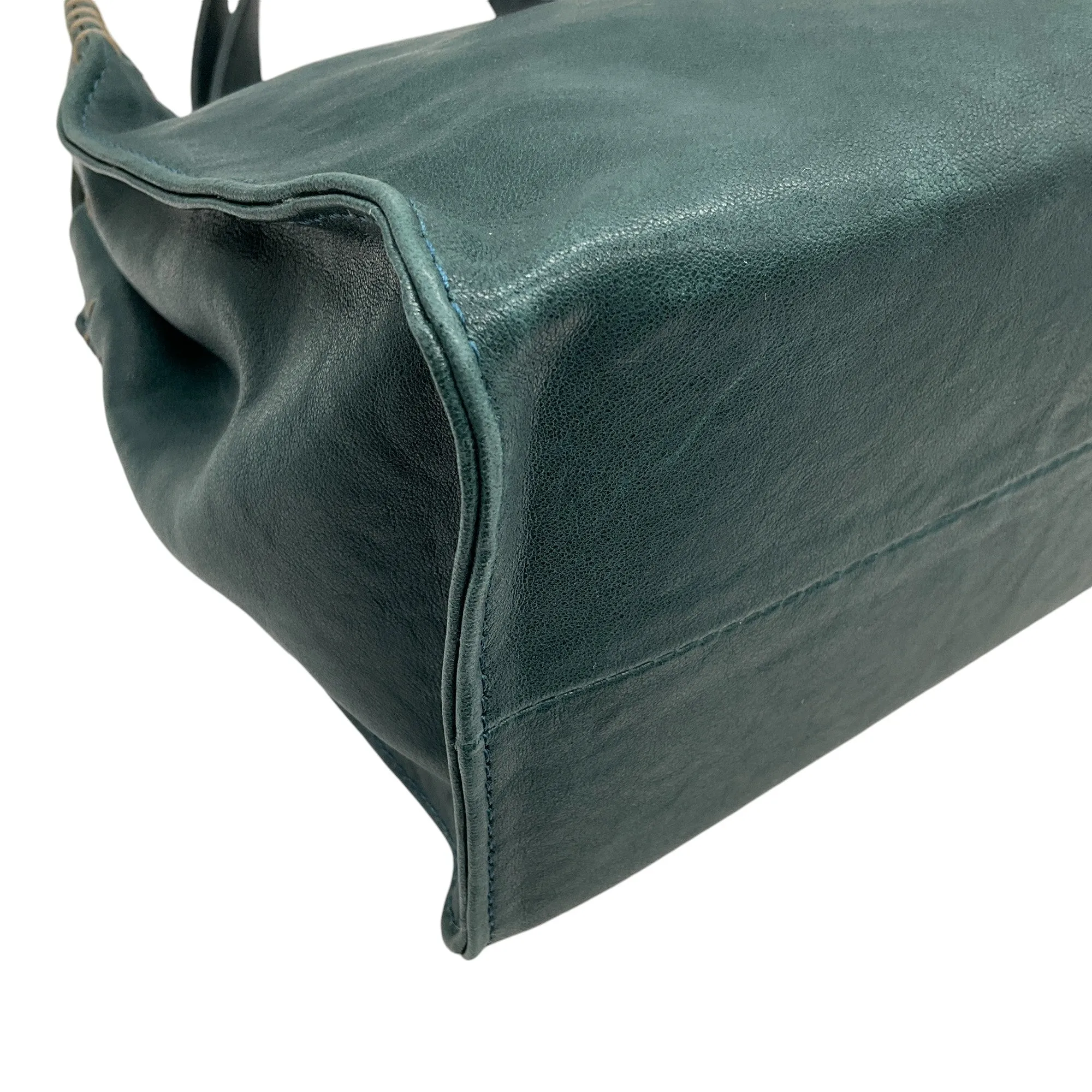 Henry Beguelin Dark Green Shopping Pocket Bag