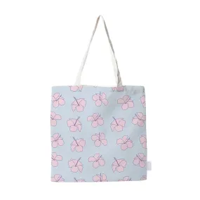 Hibiscus Baby Blue Tote