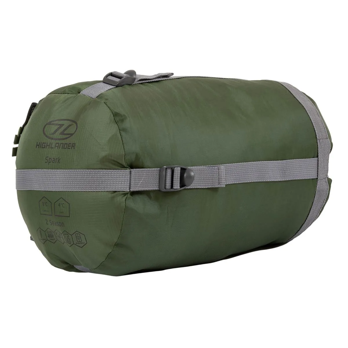 Highlander Phoenix Spark 150 Mummy Sleeping Bag Olive Green