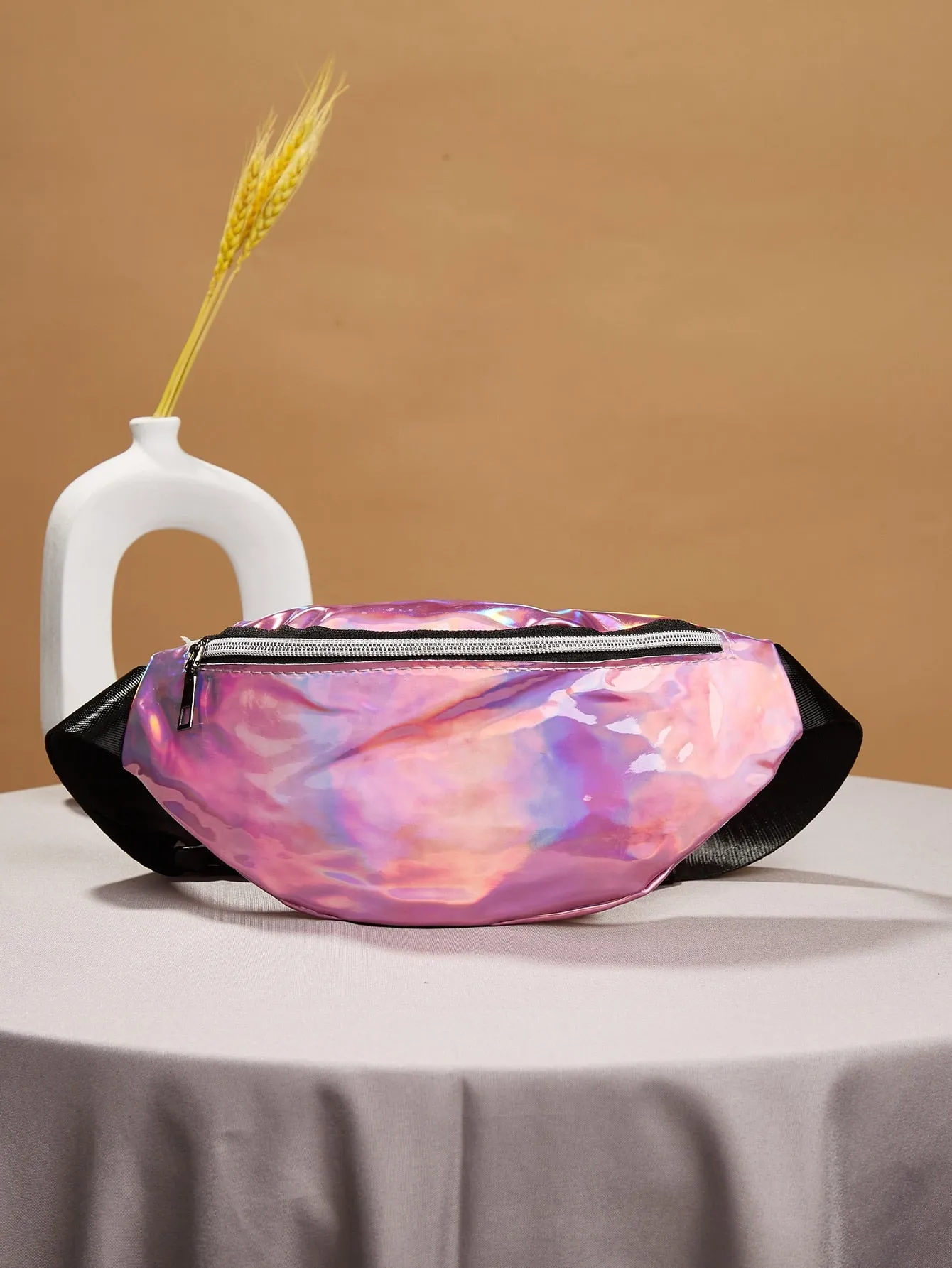 Holographic Zipper Fanny Pack