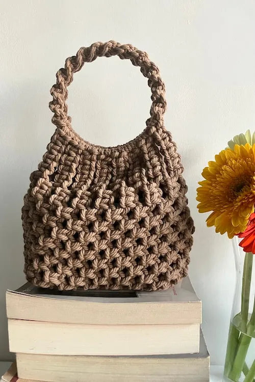 House Of Macrame 'Mini' City Bag - Brown