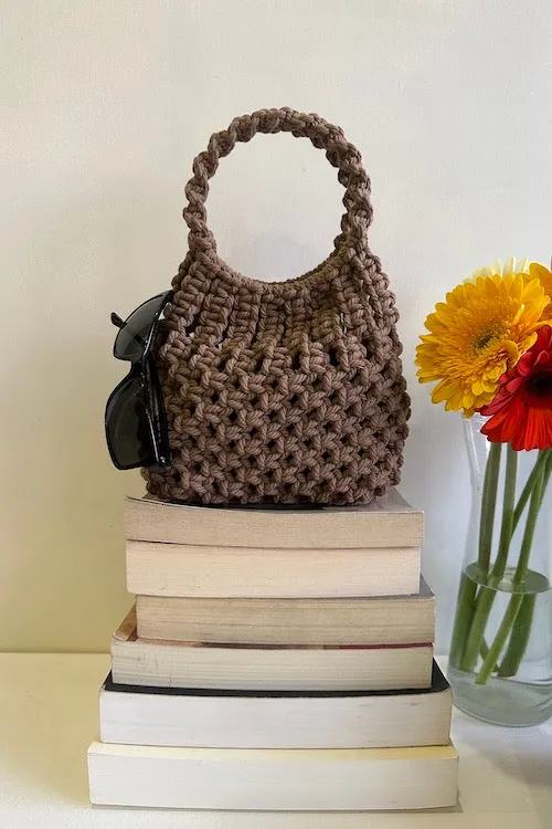 House Of Macrame 'Mini' City Bag - Brown