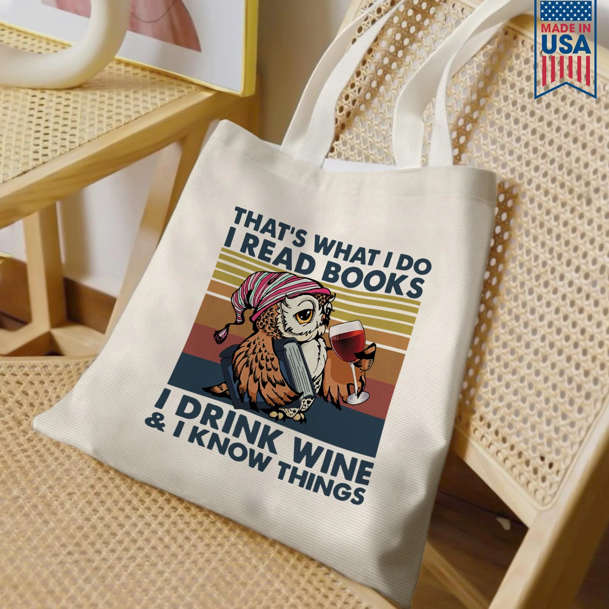 I Drink Wine And I Know Things Book Lovers Gift TBW11