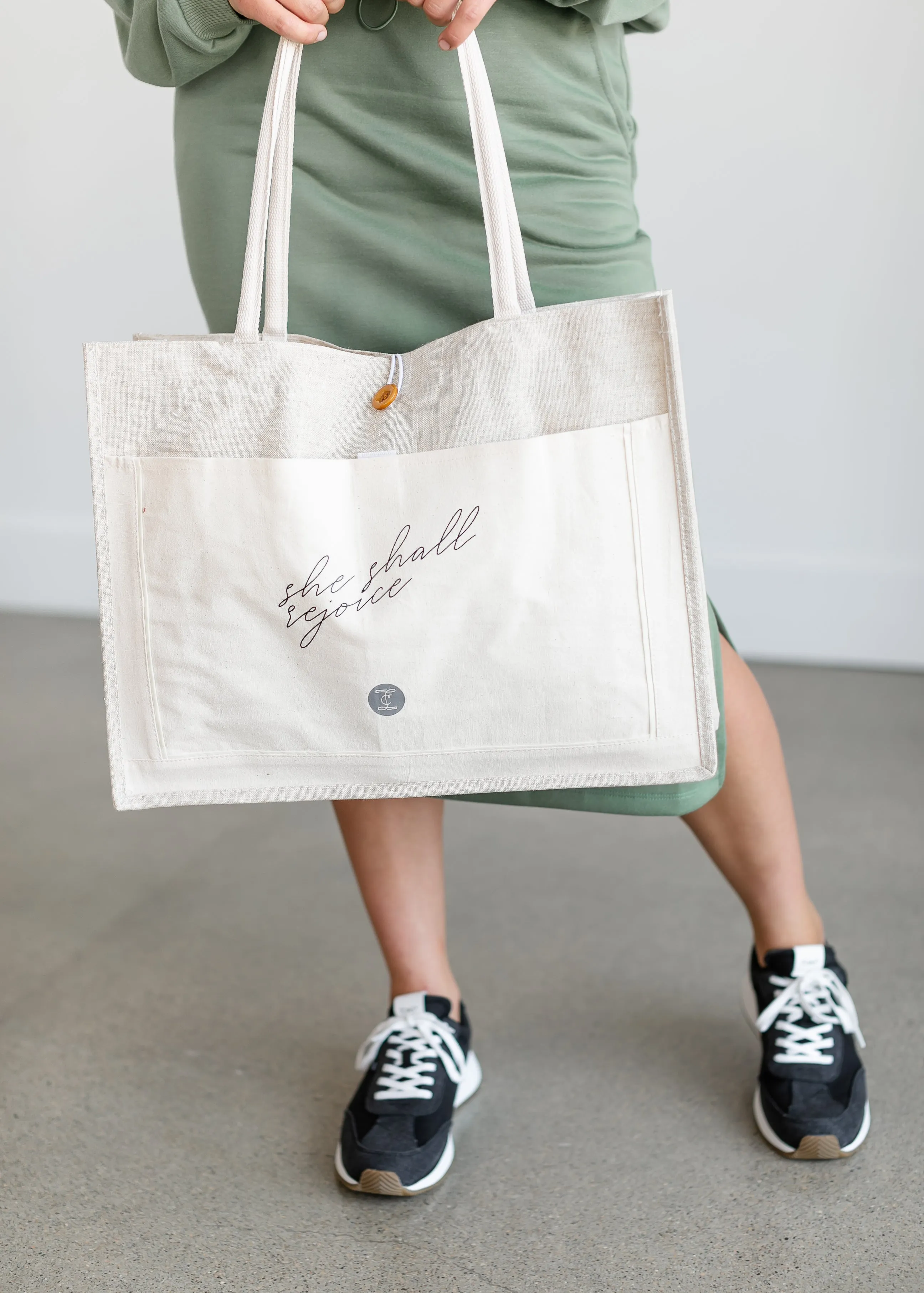 Inherit Rejoice Linen Tote - FINAL SALE