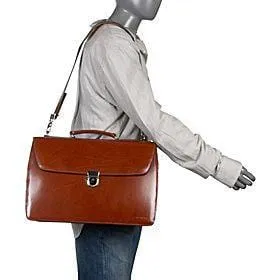 Jack Georges Elements Collection Triple Gusset Flapover Briefcase