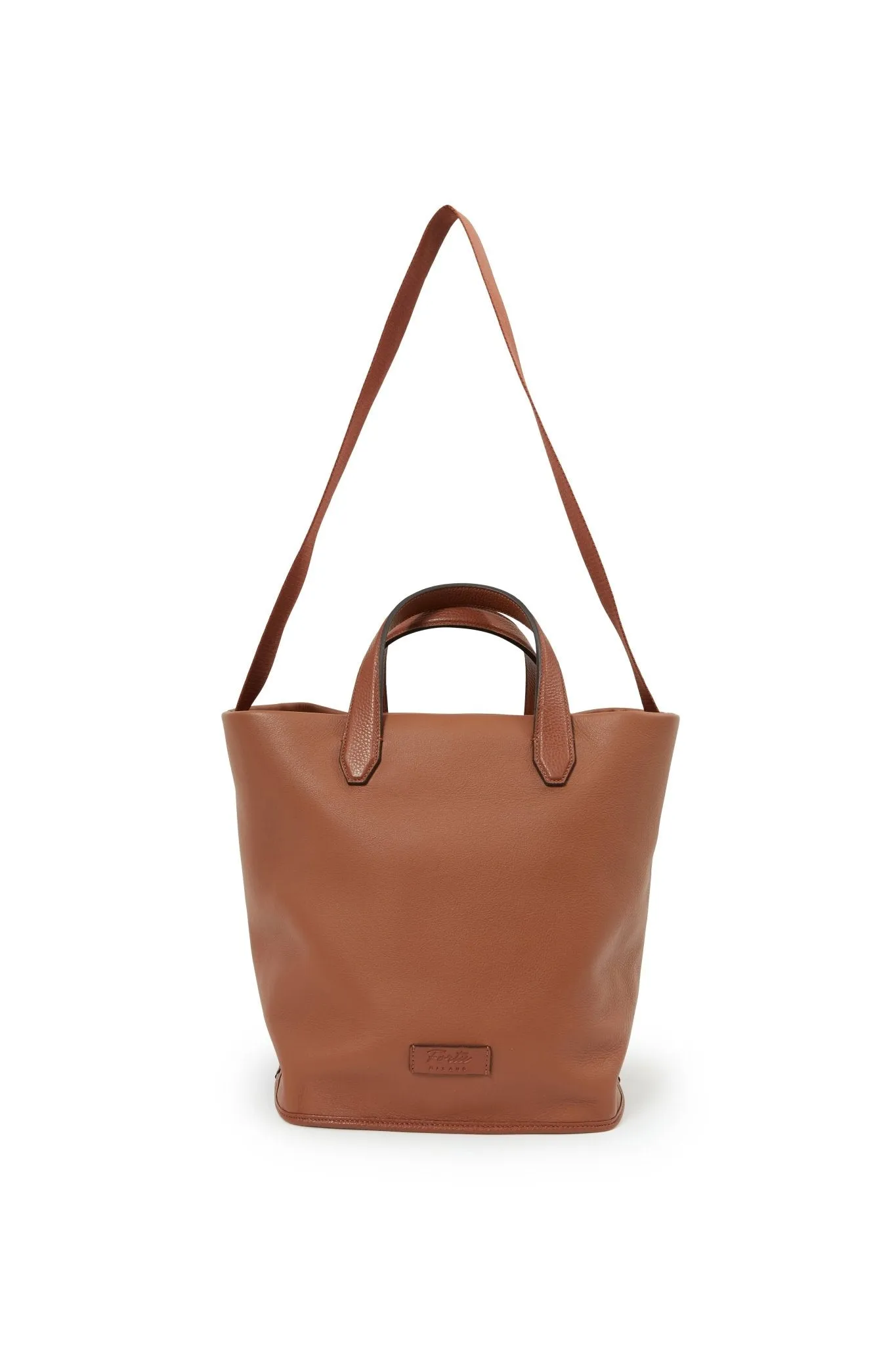 JANEL ITALIAN LEATHER BUCKET HANDBAG