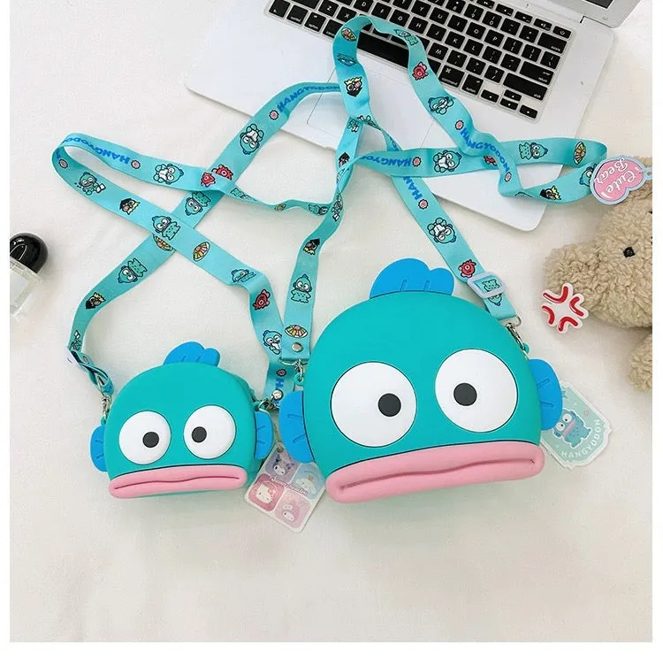 Japan Sanrio Silicone Big Head Shoulder Bag | Hangyodon -  Kawaii Bag Birthday Girlfriend Children Gift