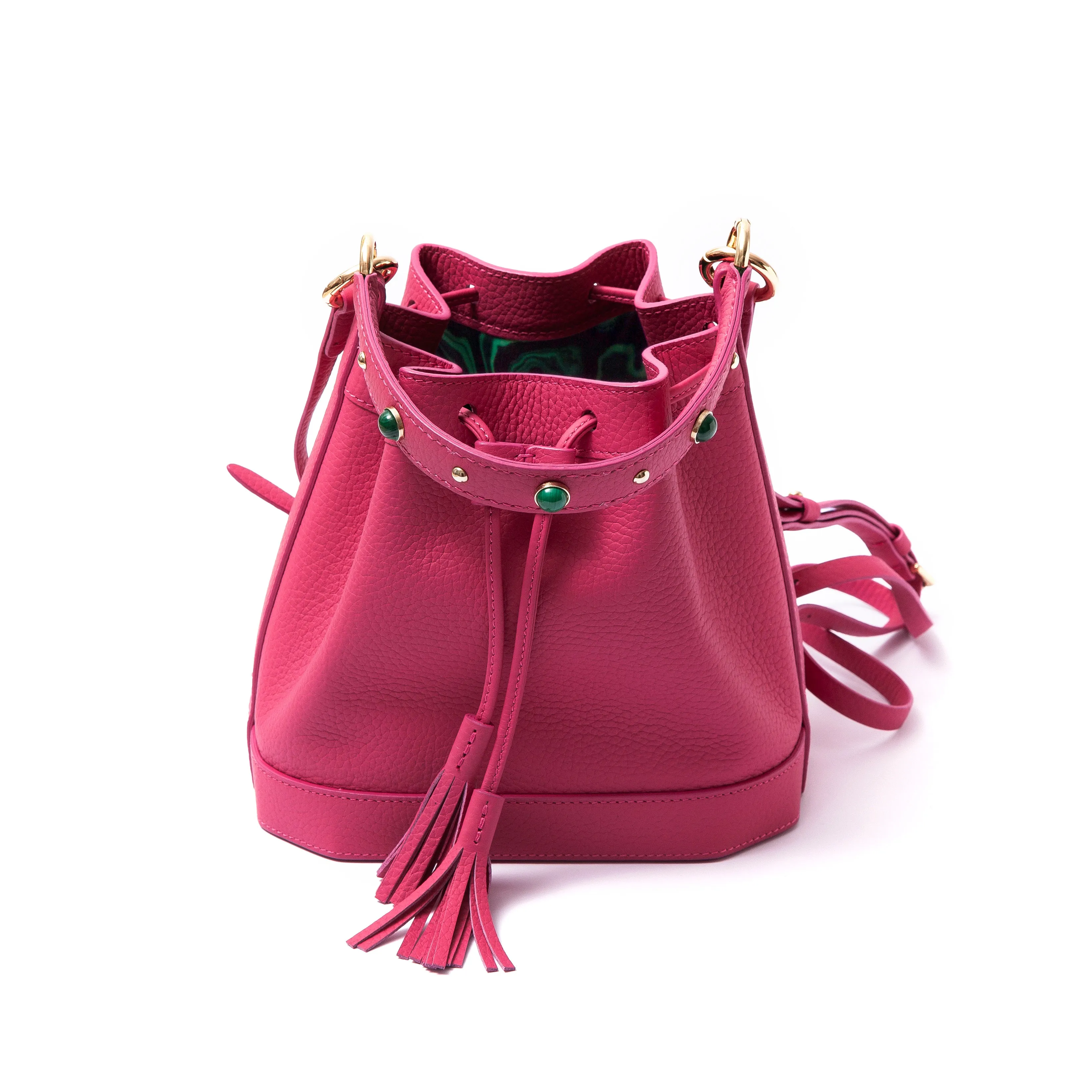 Jeweled Bucket Bag Pink