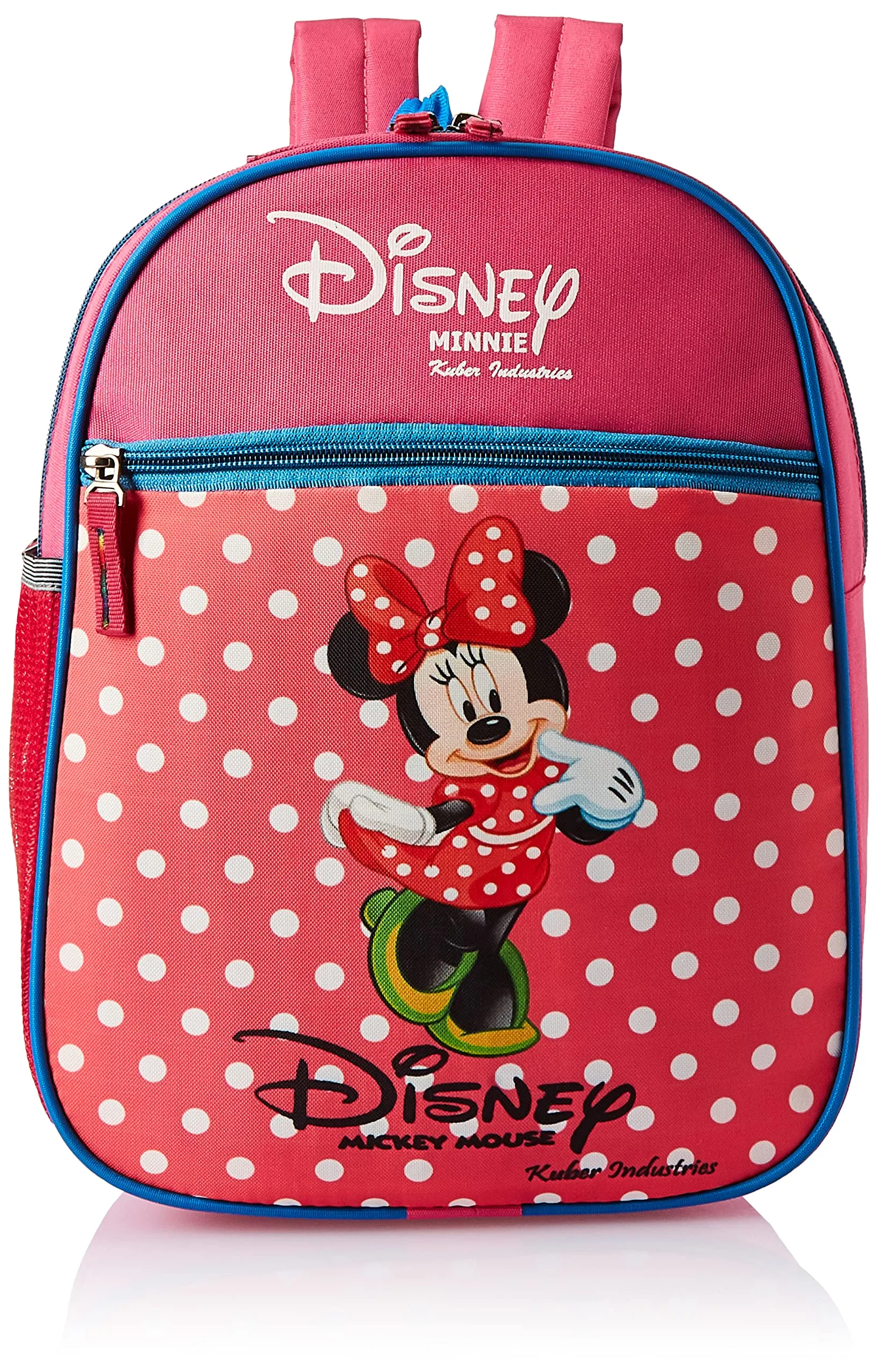 Kuber Industries Disney Mickey-Minnie School Bag | Kids School Bags | Student Bookbag | School Bag for Girls & Boys | School Backpack for Kids | 3 Compartments School Bag | Blue