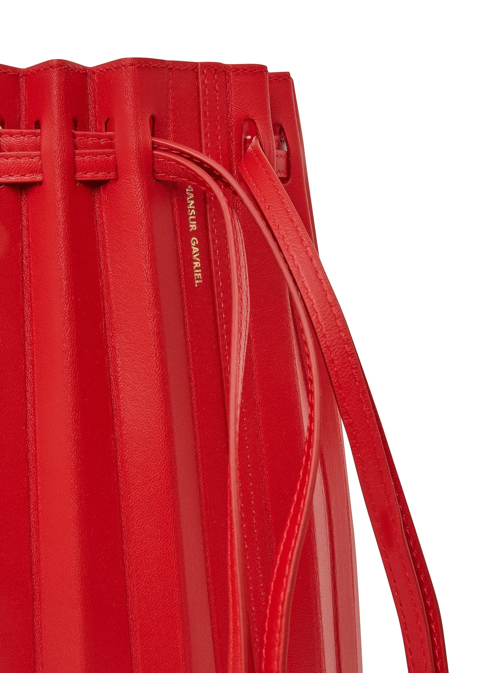 Lamb Pleated Bucket Bag - Flamma