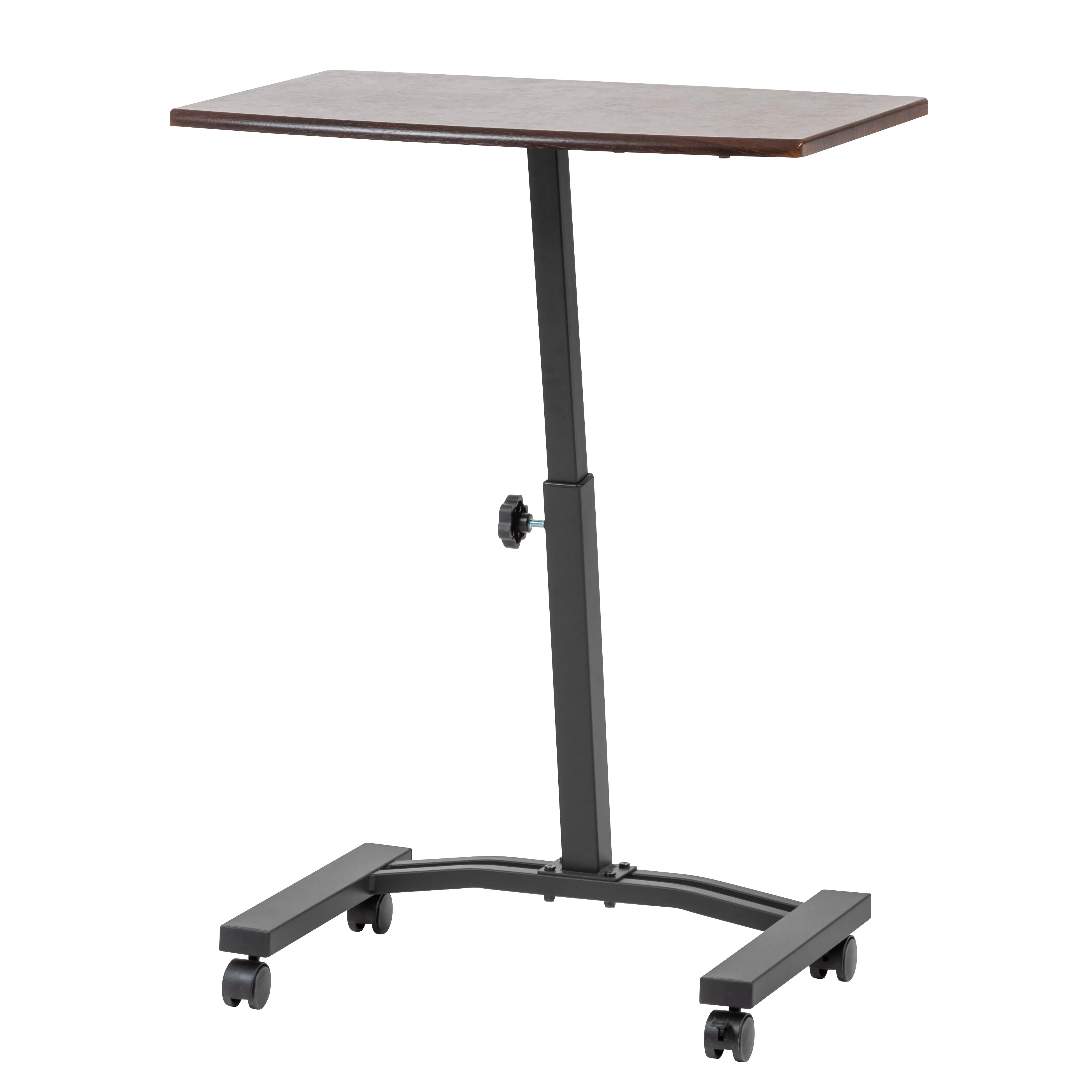 Laptop Cart Adjustable Height Table - Brown