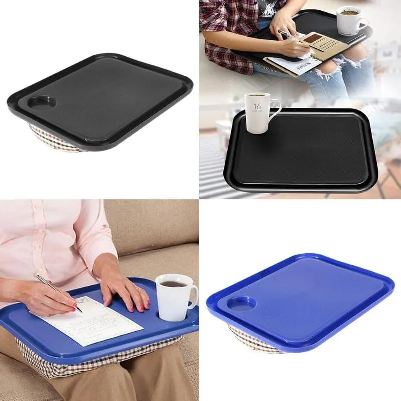 Laptop Table Multifunction Knee Lap Desk for 14 inch Computer Phone Flip Portable Outdoor Headrest Office Home Nap Pillow