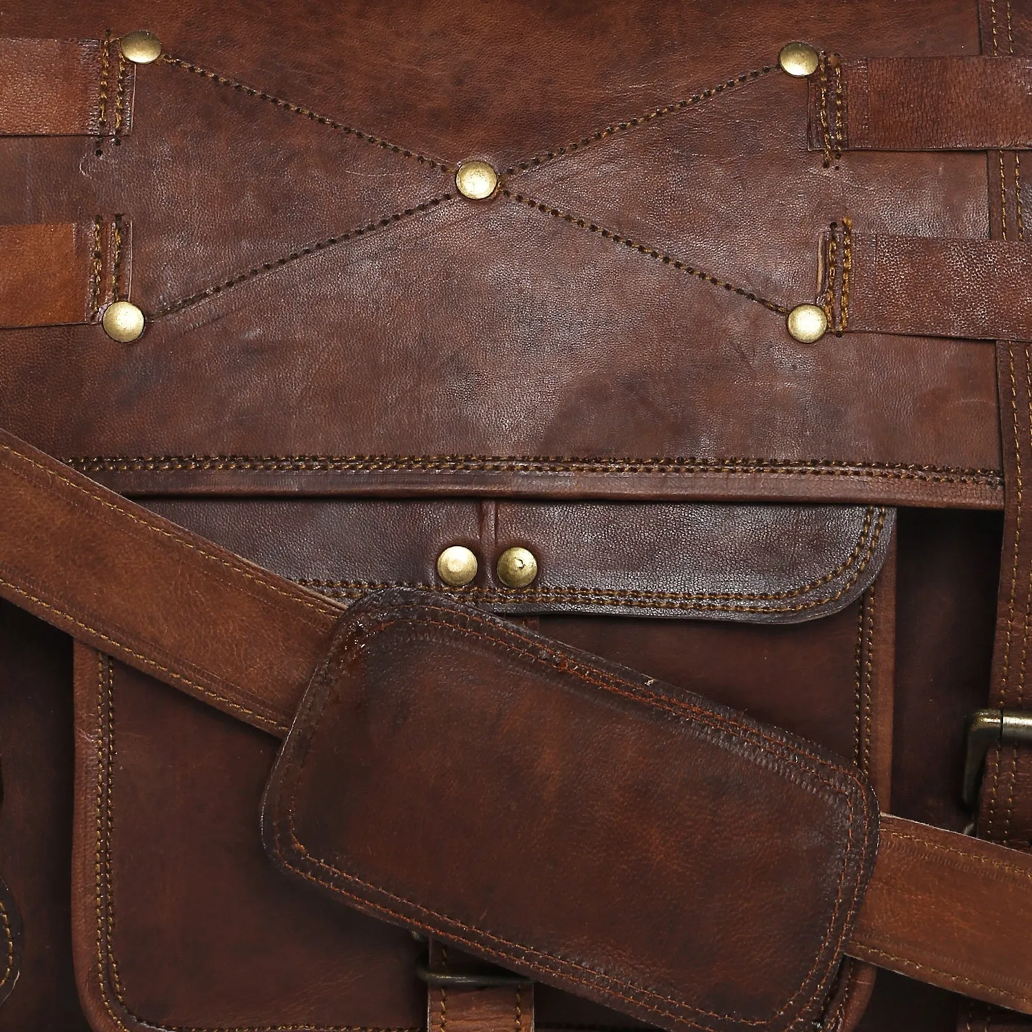 Large Leather Satchel 17"