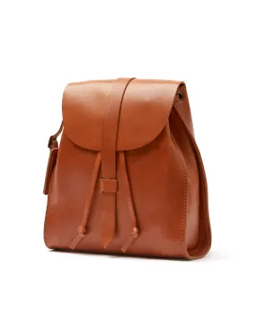 Leather Backpack in Cuoio Brown Mod 130